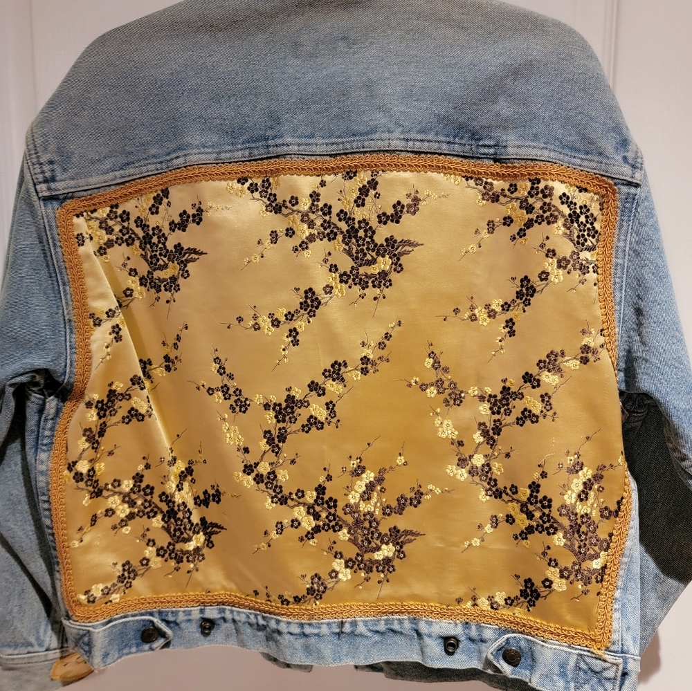 Custom Brocade Denim Jacket